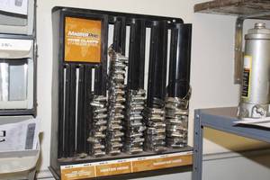 lot 68 image: Hose Clamp Organizer, Hose Clamps
