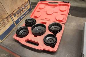 lot 232 image: Oil Filter Cap Wrench Set  with Case