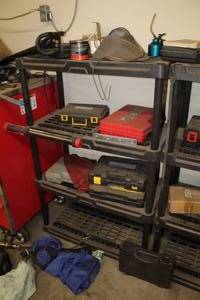 lot 258 image: Plastic Shelving Unit 4-tier