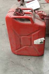 lot 141 image: Metal Gas Can with Pour Spout 5-Gallon
