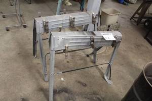 lot 156 image: Lot of (2) Metal Sawhorses with Clamps