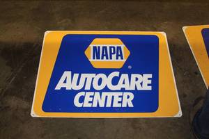 lot 196 image: Metal NAPA AutoCare Center Sign