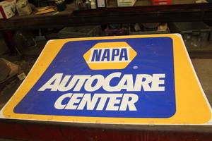 lot 197 image: Metal NAPA AutoCare Center Sign