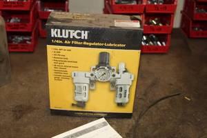 lot 215 image: Klutch 14 Air Filter-Regulator-Lubricator (in box)