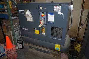 lot 1 image: Atlas Copco GX11 FF 15 HP 71 Gallon Rotary Screw Air Compressor
