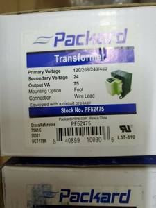 new Qty of 10 Packard PF52475 Transformer, 75 VA