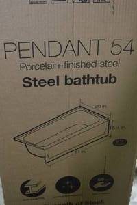 New Pendant 54 porcelain finished steel bathtub