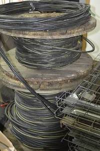 Large Spools of wire 2 AWG Aluminum XLPUSE-2 Building Wire and 2 STR 3E AL USE-2 RHH-RHW-2 600V BLACK