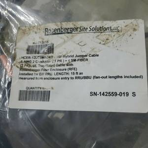 new Fiber Cable 8 awg 15 ft