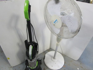 lot 326 image: Floor fan, Vacuum