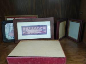 lot 104 image: Collection of Office Supplies & Frames