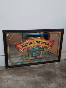 lot 3 image: Large Sierra Nevada Beer Mirror #1