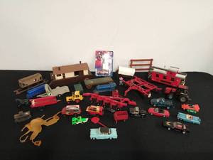 lot 93 image: Vintage Farm Implements, Cars, and Train Items