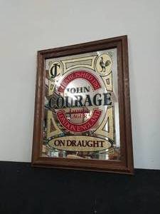 lot 21 image: John Courage Amber Lager Mirrored Beer Sign