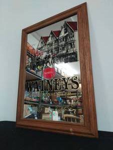 lot 22 image: Watneys Mirrored Beer Sign