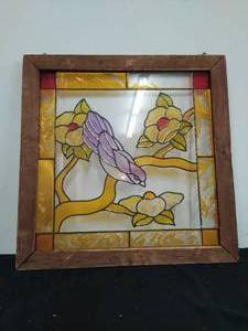 lot 23 image: Painted Glass Piece