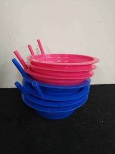 lot 81 image: Collection of Cereal Bowls with Built-in Straws