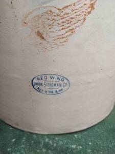 lot 109 image: Vintage Red Wing 12 Gallon Crock