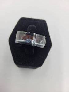 Black Tungsten Hunting Wooden Ring with Deer. Size 8