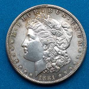 1881-S Morgan Silver Dollar, High Grade, 90% Silver