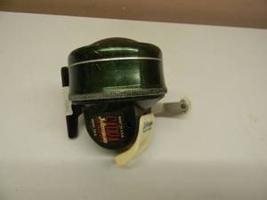 lot 13 image: VINTAGE JOHNSON SABRA MODEL 130-A SPIN CASTING PUSH BUTTON FISHING REEL - MADE IN U.S.A. - VERY COOL PIECE - SEE PICTURES