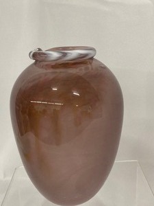 lot 18 image: Handblown Glass Vase Signed by Linda Westrom 1984