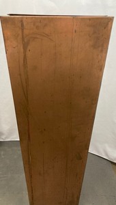 lot 2 image: Two Elegant Tall Copper Tone Planters