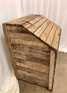 lot 73 image: Antique Rustic Firewood Cabinet