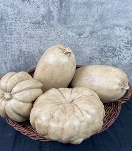 lot 34 image: Decorative Ceramic Squash in Basket