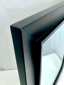 lot 102 image: Large Contemporary Black Bevel Mirror