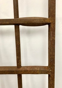 lot 113 image: Heavy Antique Iron Jail Door Gate #1 w Rusty Patina - 42 x 82