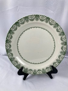 lot 69 image: Vintage Restaurant Ware Serving Dishes in Green & White