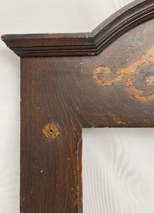 lot 80 image: Unique Vintage Wood Frame and Red Shelf