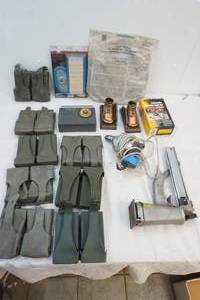 magazine pouches and air stapler