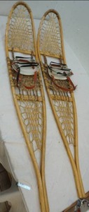 vintage wood snow shoes