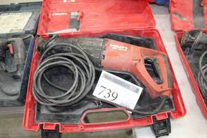 lot 739 image: Hilti 327225 WSR 1250-PE Hammer Drill, Plastic Case