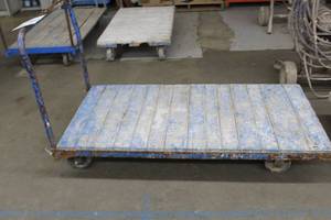 lot 706 image: Wood Deck Platform Cart