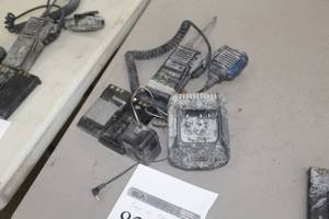 lot 825 image: Radio Equipment - Kenwood TK-380 UHF FM Transeiver, Kenwood KSC-19 Charger, Battery (x2), Power Cord
