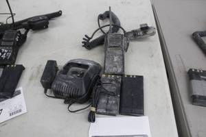 lot 826 image: Radio Equipment - Kenwood TK-380 UHF FM Transeiver, Kenwood KSC-19 Charger, Battery (x2), Power Cord