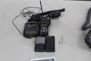 lot 827 image: Radio Equipment - Kenwood TK-380 UHF FM Transeiver, Kenwood KSC-19 Charger, Battery (x2), Power Cord