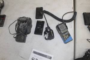 lot 831 image: Radio Equipment - Kenwood TK-380 UHF FM Transeiver, Kenwood KSC-19 Charger, Battery (x2), Power Cord