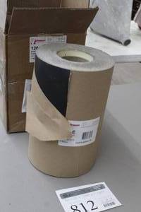 lot 812 image: Johnson Abrasives Sharp-Kut Sand Paper 120-E 12Wx50yd Roll