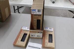 lot 813 image: Lot of (11 Boxes) Norton Sanding Sheets 120D Grit 25-sheet