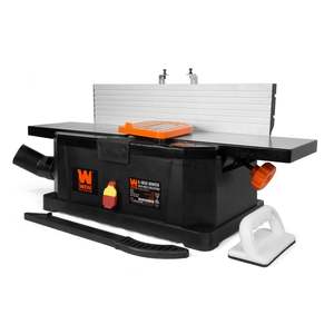 lot 7 image: WEN 6559 6-Inch 10-Amp Corded Benchtop Jointer with Filter Bag and Depth Scale