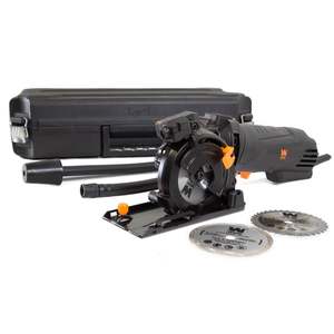lot 16 image: WEN 36704 4.2-Amp 3-38-Inch Plunge Cut Compact Circular Saw with Laser, Carrying Case, and Three Blades