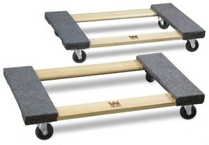 lot 30 image: WEN 1000 lbs. Capacity 18 in. Hardwood Dolly (2-Pack)