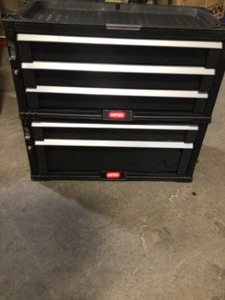 Keter 22 in. 5-Drawer Modular Roller Cabinet Tool Chest in Black