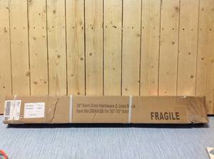 Boyel Living 12 in. Black Ladder Pull and Flush Sliding Barn Door Handle Set&nbsp&nbspCustomer Returns See Pictures