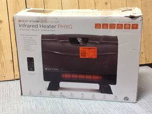 Heat Storm 1,500-Watt Gray Deluxe Indoor Floor to Wall Infrared Heater&nbsp&nbspCustomer Returns See Pictures