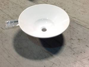 Kohler Conical Bell� Vessel sink wall-mount Faucet on granite counter top